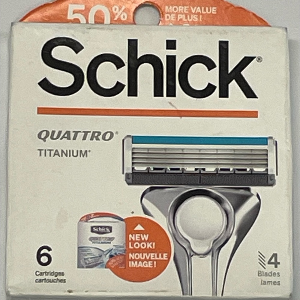 Schick Quattro Titanium Razor Refill Cartridges 6 ct